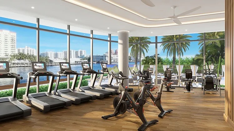 Fitness center with Intracoastal view